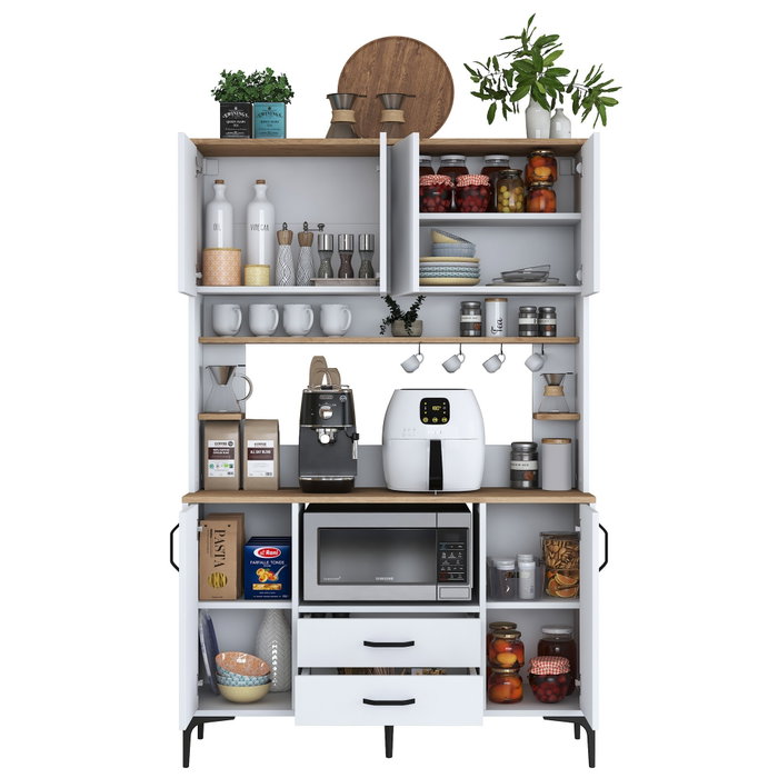 Hanah Home Gabinete Multipropósito JE168 - 3257 Blanco y Nuez